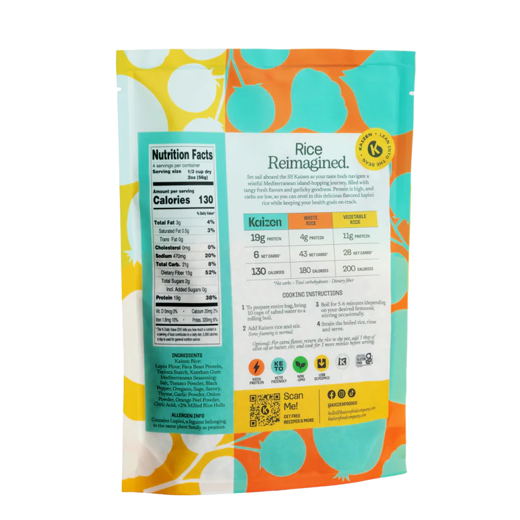 Riz méditerranéen à faible teneur en glucides Kaizen