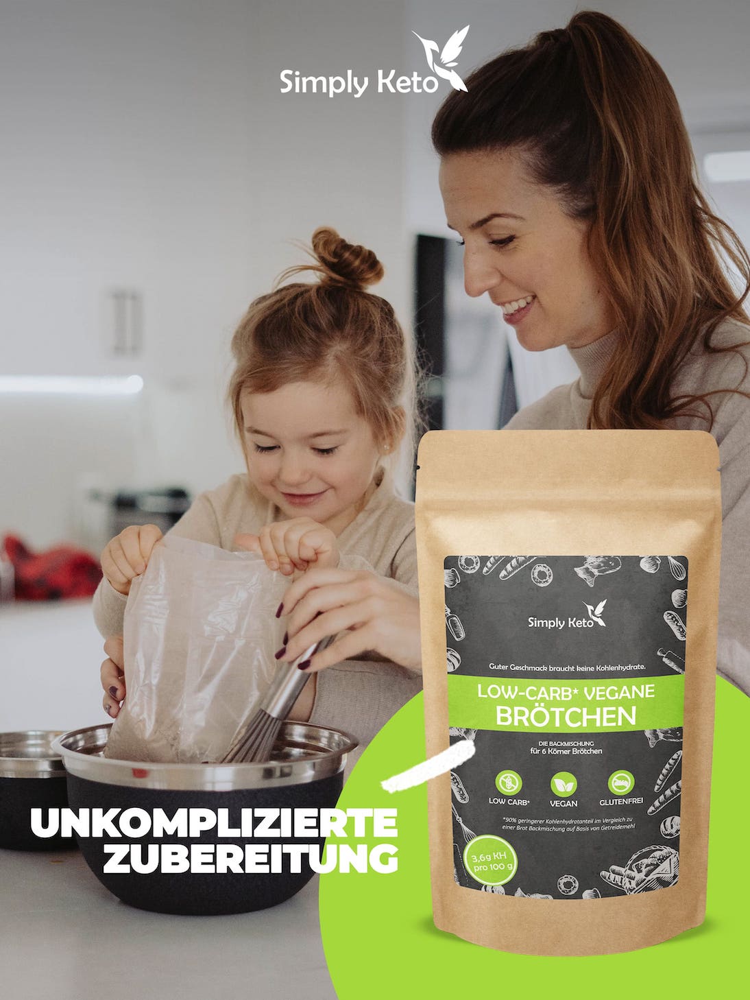 Préparation pour sandwich végétalien à faible teneur en glucides Simply Keto