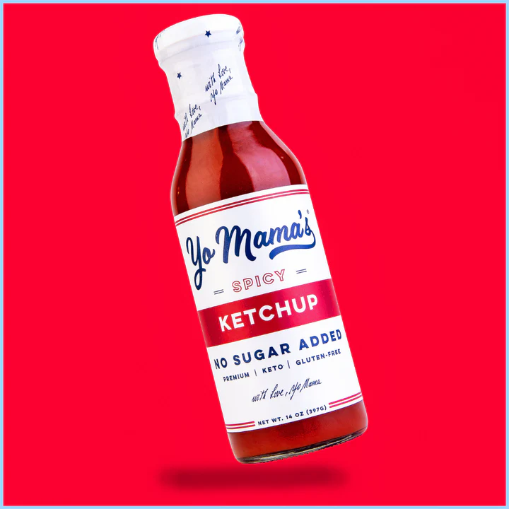 Ketchup épicé non sucré de Yo Mama