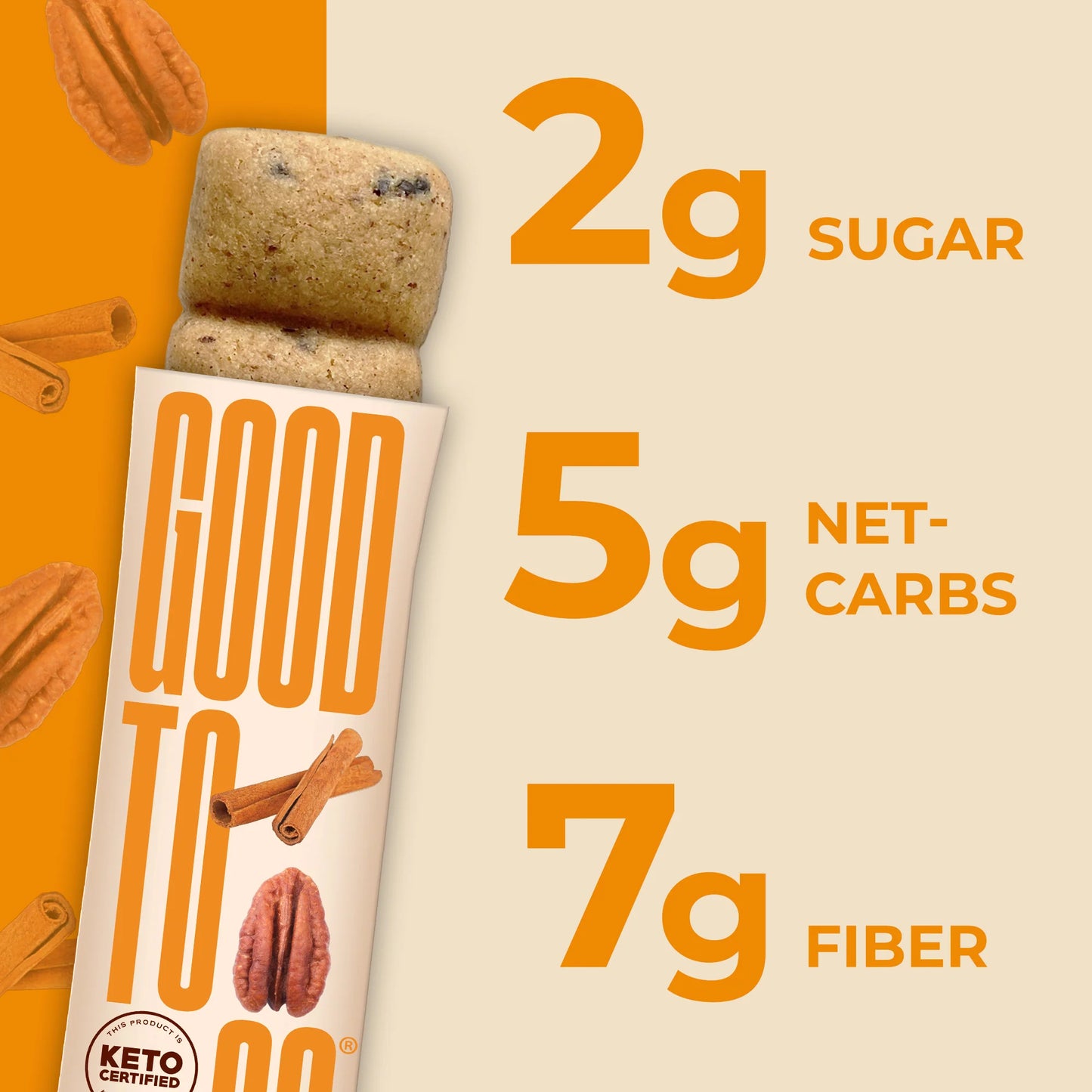 Good To Go Cinnamon Pecan Snack Bar