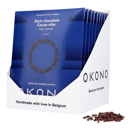 Okono Donkere chocolade Cacao nibs