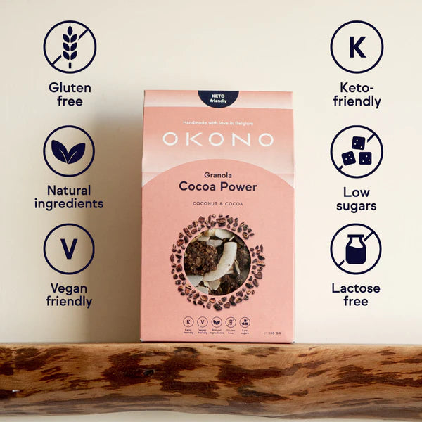 Okono Granola Cocoa Power - Noix de coco et cacao