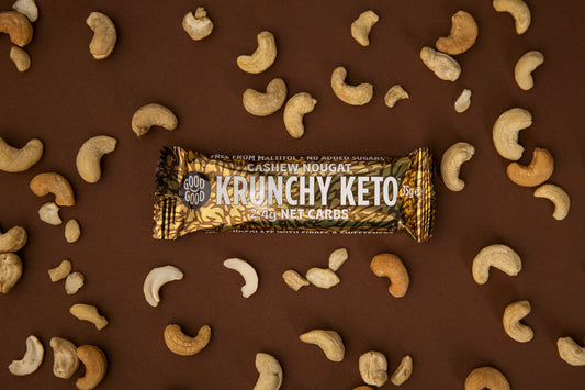 Good Good Krunchy Keto Bar - Cashew Nougat THT 20/03/2025