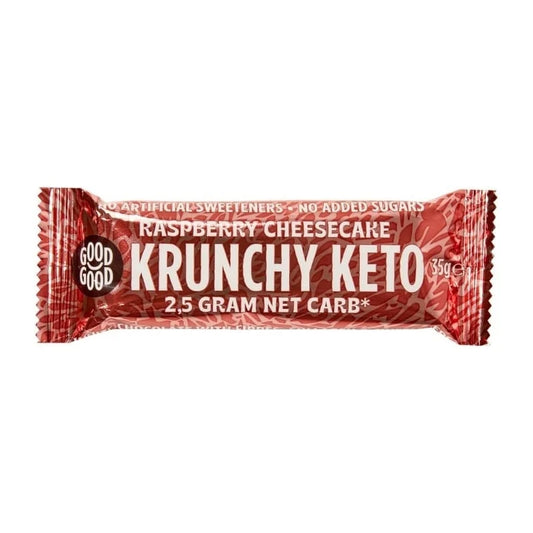 Good Good Krunchy Keto Bar - Gâteau au fromage aux framboises