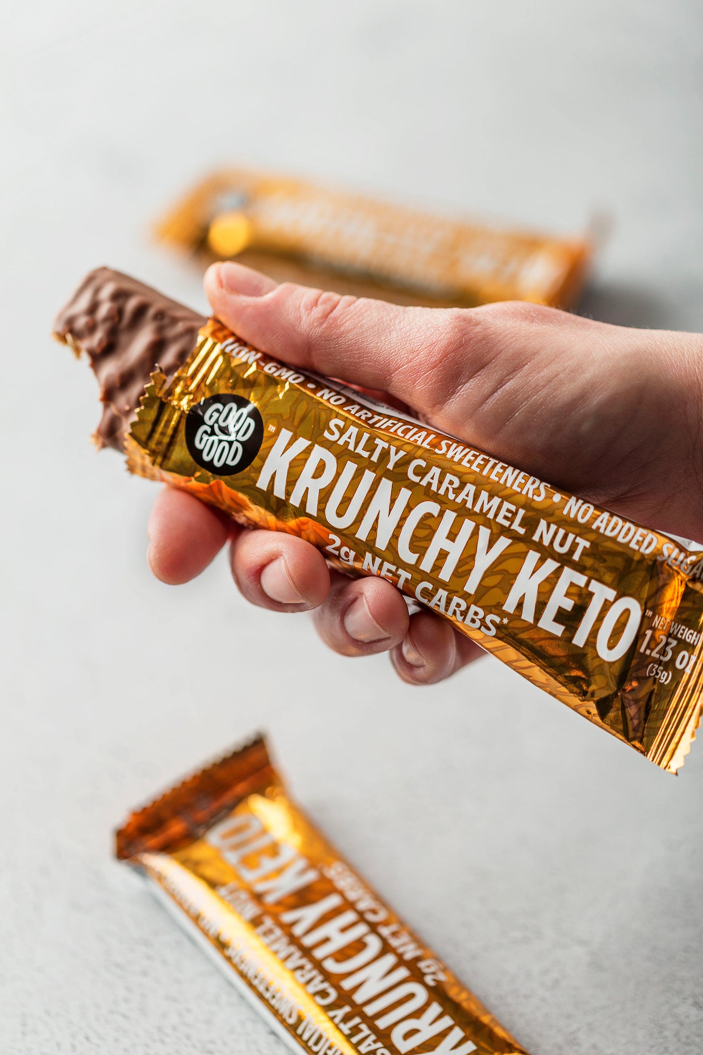 Good Good Krunchy Keto Bar - Salty Caramel Nut