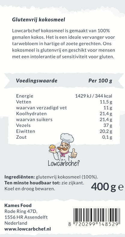 Lowcarbchef - Kokosmeel glutenvrij