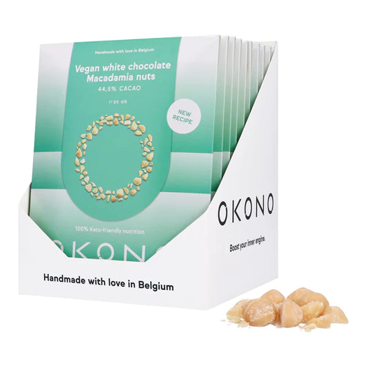 Okono Vegan chocolat blanc Noix de Macadamia